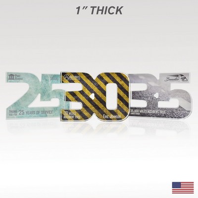 1" USA-Made Acrylic Numerals Style 30 – Traditional Series