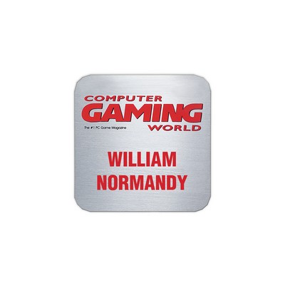 Aspen Metal Name Badge (Custom sized between 3 and 6 sq. in.)