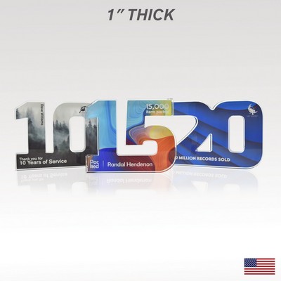 1" USA-Made Acrylic Numerals Style 20 – Traditional Series